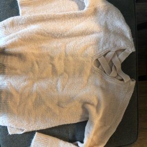 Fuzzy nude pink oversized sweater